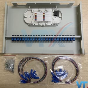 Hộp phối quang ODF 24 FO lắp rack đầy đủ phụ kiện