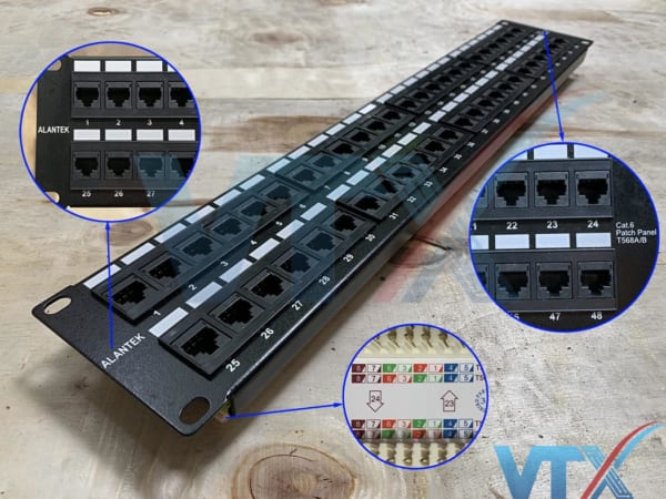 Patch panel 48 port Cat6 ALANTEK 302-201601-48AB