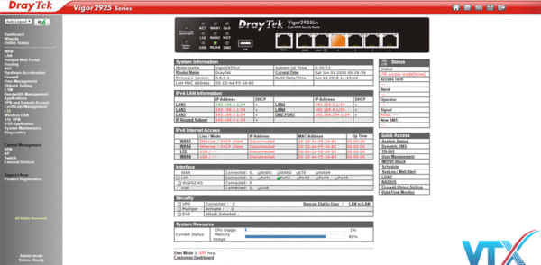 Cân bằng tải DrayTek Vigor2925