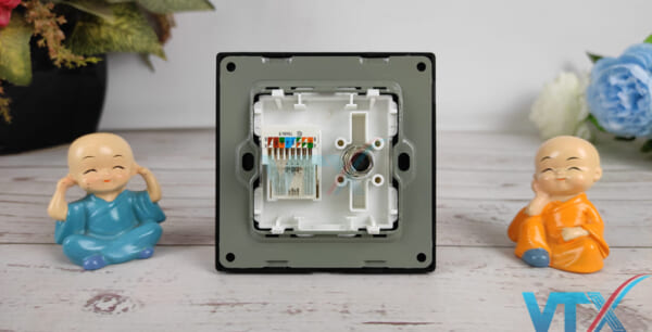 Ổ cắm cáp đồng trục và mạng âm tường Tenko TK-F71-A-51