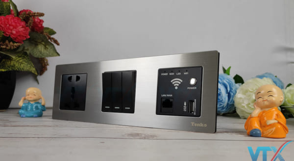 Ổ cắm công tắc âm tường 3 Module Tenko TK-HT3N