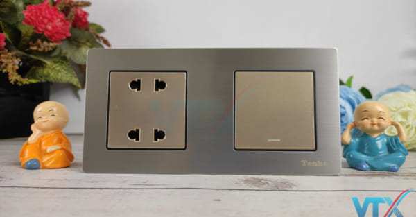 Ổ cắm công tắc âm tường 2 Module Tenko TK-HT2N