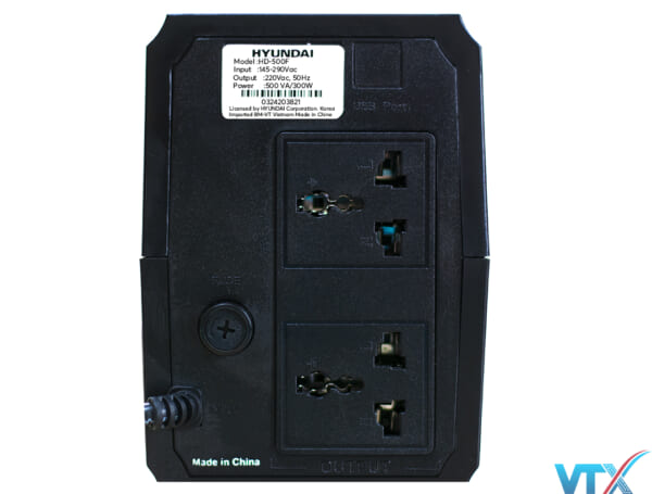 Bộ lưu điện 500VA/300W Hyundai Offline PN: HD-500F