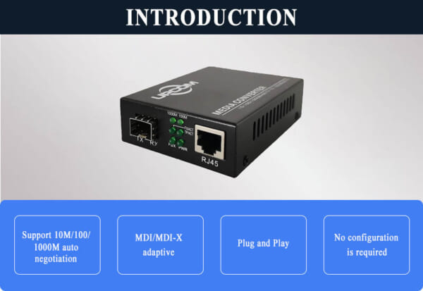 Converter Quang Điện UPCOM Gigabit PN MC201-SFP