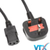 Dây nguồn C13, 3 chân chuẩn UK tiết diện 3x.075mm dài 1.8m