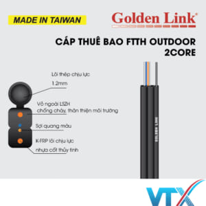 Cáp quang FTTH 2FO Golden Link outdoor