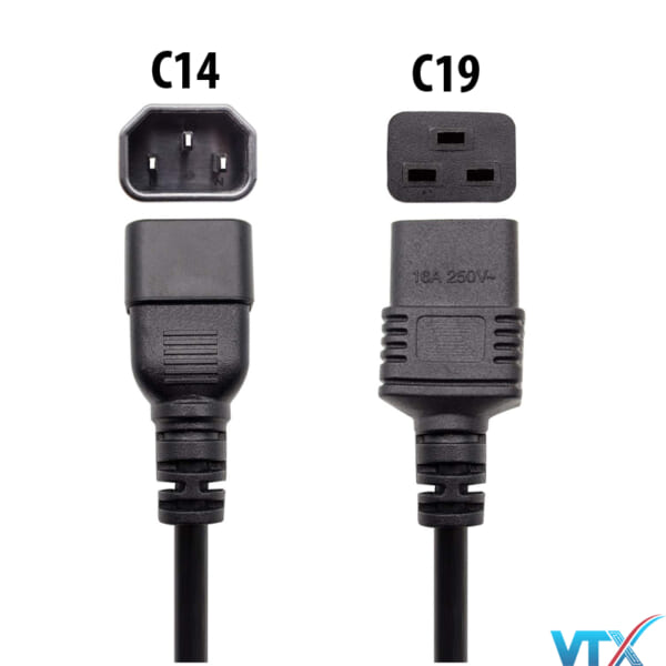 Dây nguồn C14 C19 lõi 3*2.08mm dài 2m PN: SN-56003-A