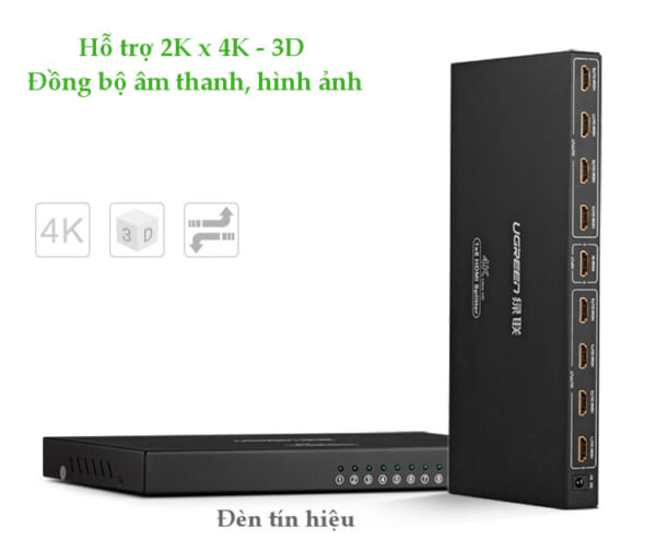 Bộ chia HDMI 1 vào 8 ra Ugreen UG-40203