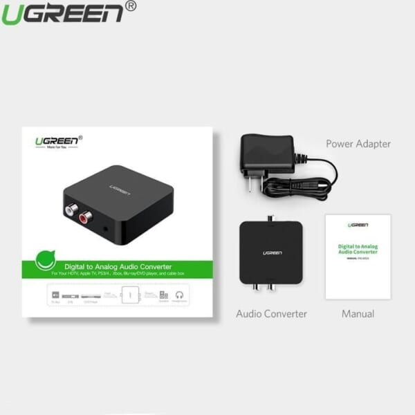 Bộ chuyển đổi quang + Coaxial to RCA Ugreen UG-30523