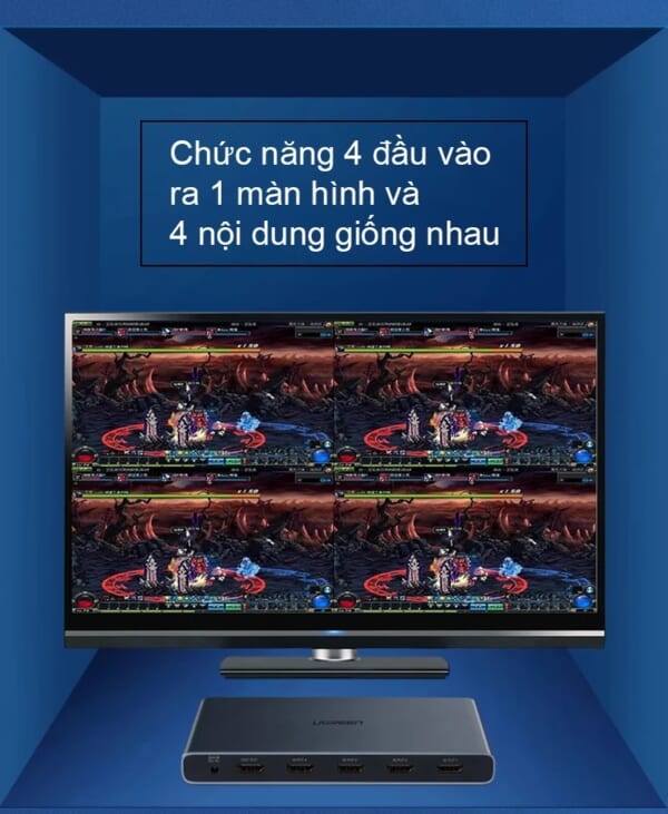 Bộ gộp 4 thiết bị HDMI chung 1 màn hình Ugreen 50745