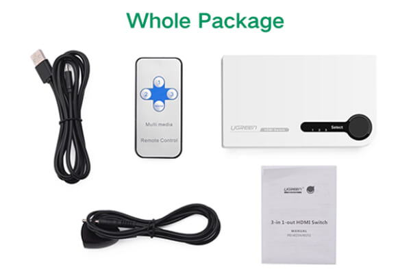 Bộ gộp HDMI 3 VÀO 1 RA Ugreen UG-40251