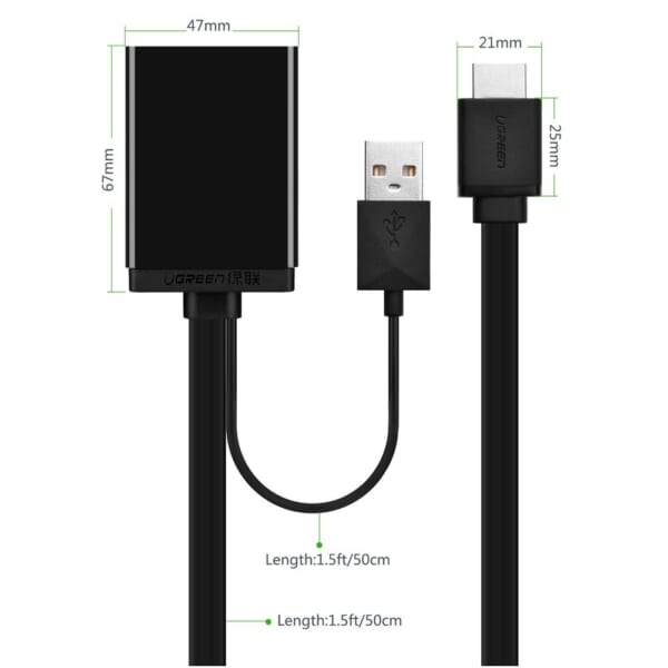 Cáp chuyển HDMI Ugreen 40238
