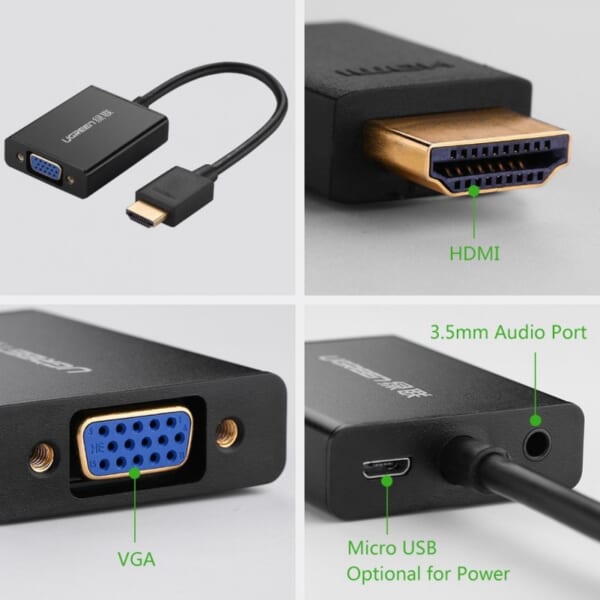 Cáp chuyển đổi HDMI sang VGA Audio Ugreen UG-40233