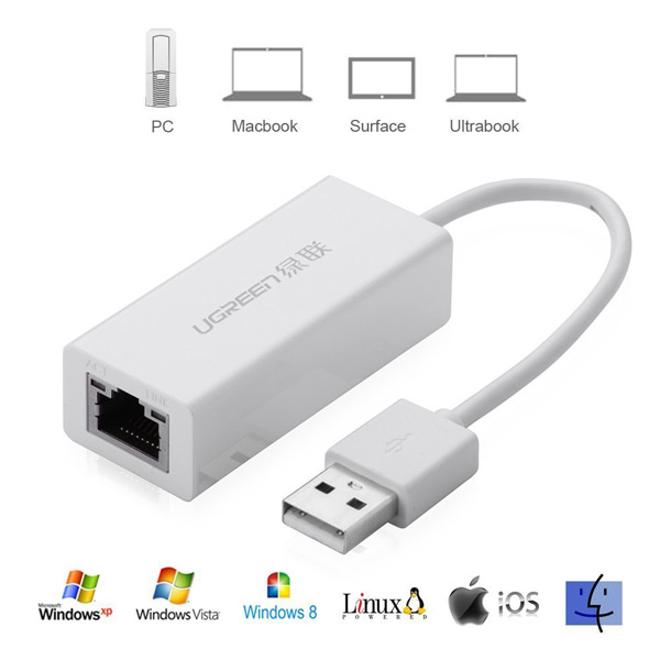 Cáp chuyển đổi USB 2.0 to LAN Ugreen 20253