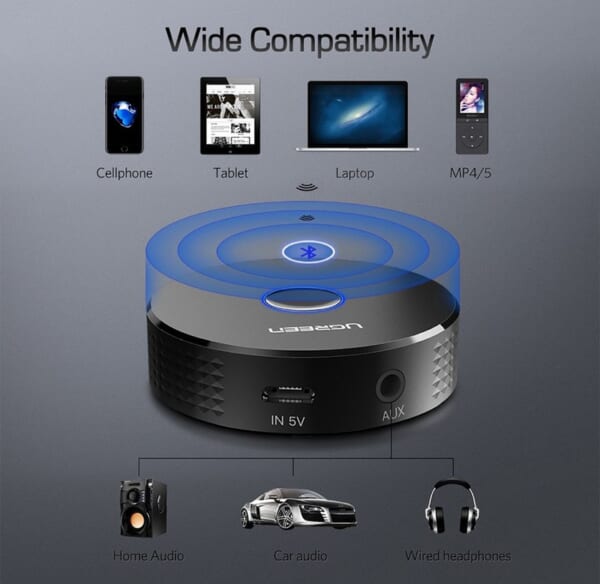 Bộ nhận Bluetooth 4.2 trên xe hơi ugreen 40968