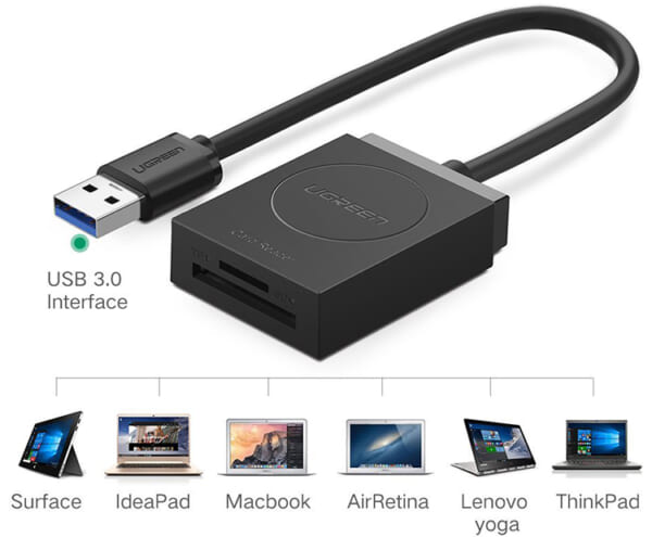 Đầu đọc thẻ nhớ USB 3.0 Ugreen 20250
