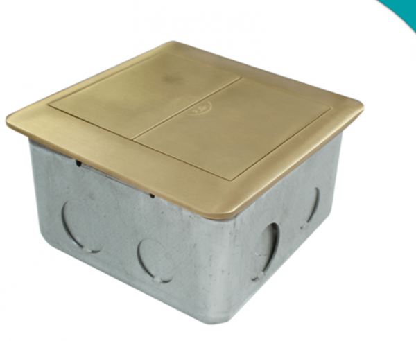 Ổ cắm âm sàn Sino Amigo màu đồng SFb-2B