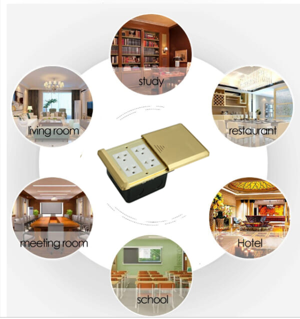 Ổ cắm âm sàn nắp trượt Sino Amigo SHP-2MS