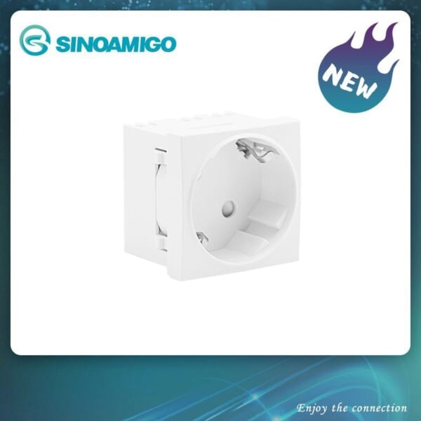 Ổ cắm điện jack tròn type 45 Sino Amigo F6