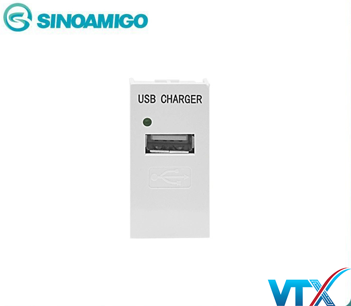 Ổ cắm sạc 1 cổng USB Sino Amigo F21-C2