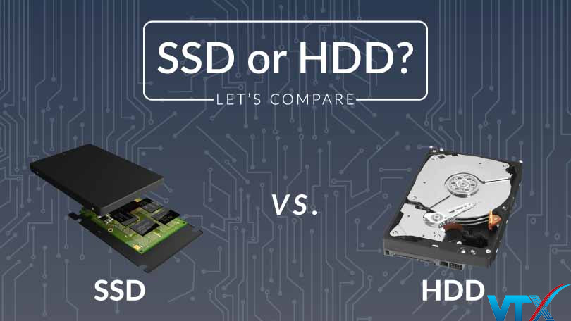 máy chủ lưu trữ HDD và SSD