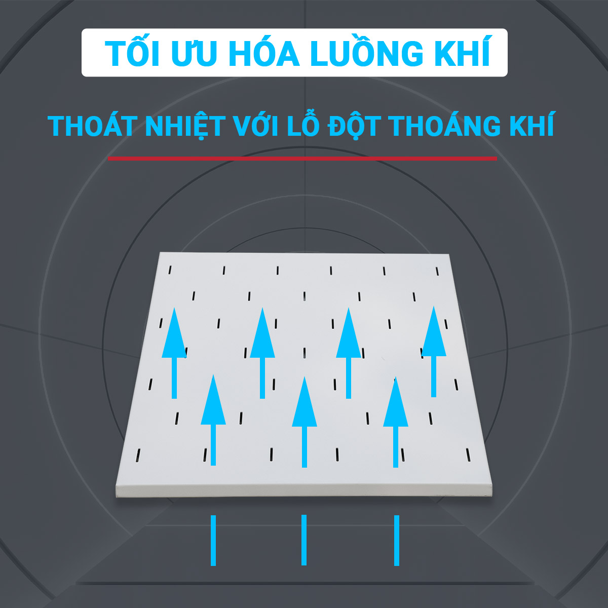Lỗ đột tản nhiệt trên khay cố định 1UD800 Maxtel