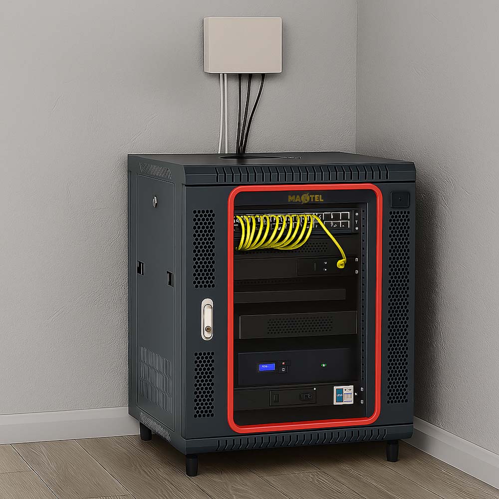 Ứng dụng thực tế của Tủ rack 12UD400 Maxtel đứng