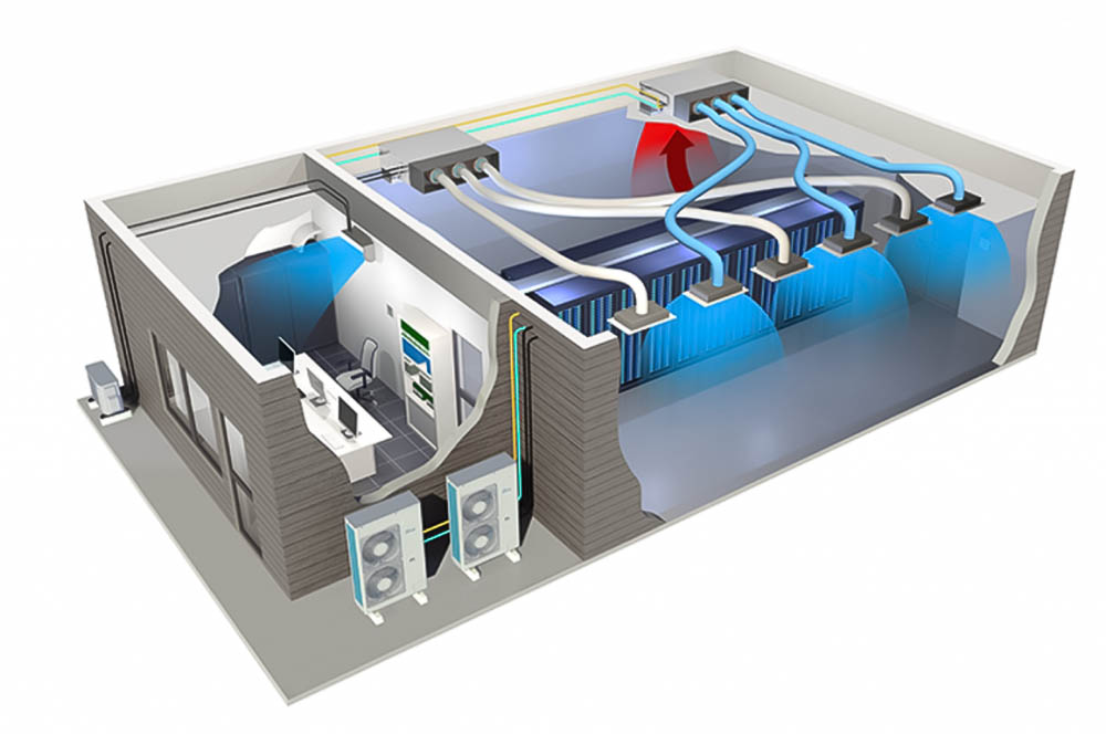 hệ thống điều hòa trong phòng máy chủ server