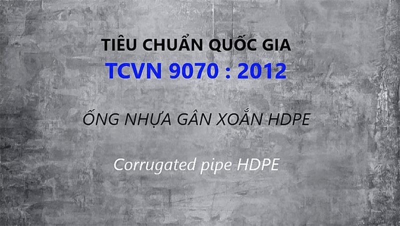 tiêu chuẩn sản xuất ống nhựa hdpe TCVN 9070