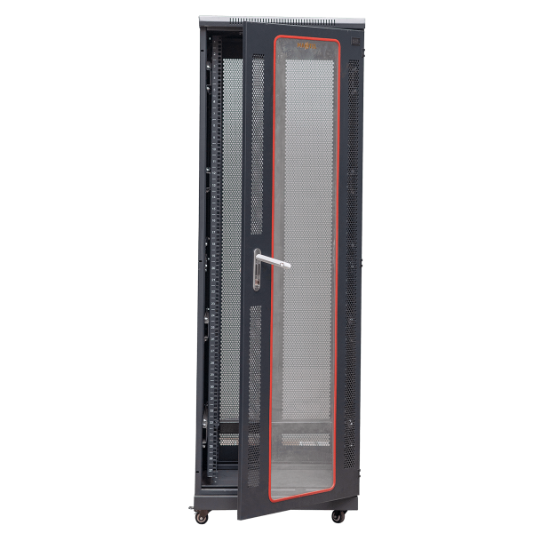 Ảnh chụp mặt trước mở cử hé tủ rack 36U Maxtel