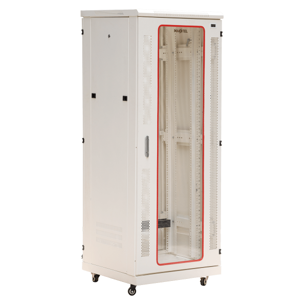 Mặt trước góc nghiêng phải tủ rack Maxtel 32U