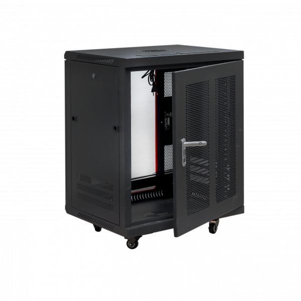 Ảnh chụp mặt sau cửa mở tủ rack 15U maxtel