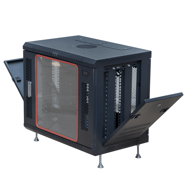 Ảnh chụp mặt trước cửa mở tủ rack 10u maxtel