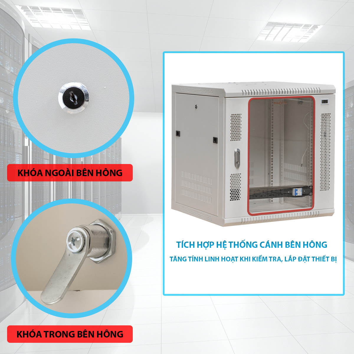 MTWR-12U600 (W_B_S) (S_P) – Tủ rack treo tường Maxtel 12UD600