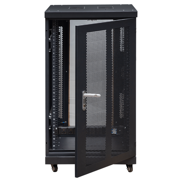 Ảnh chụp mặt sau cửa mở tủ rack Maxtel 20U