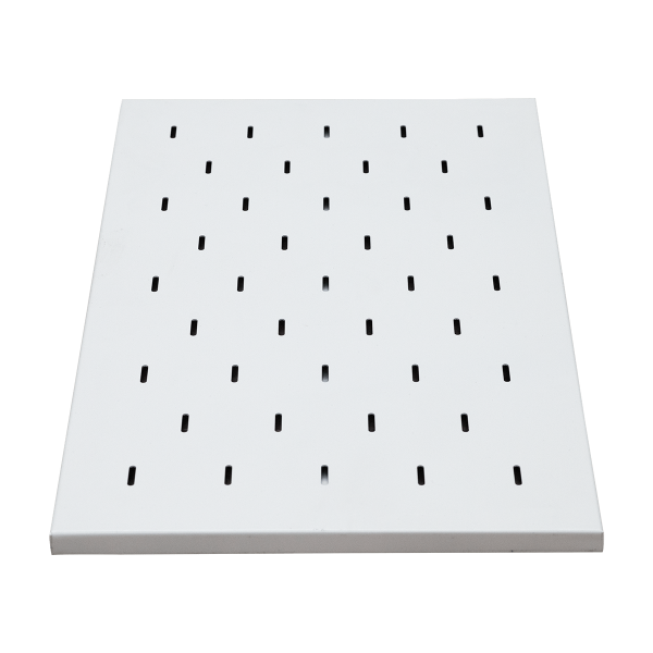 Ảnh chụp chi tiết khay cố định màu trắng tủ rack 1UD1000 Maxtel