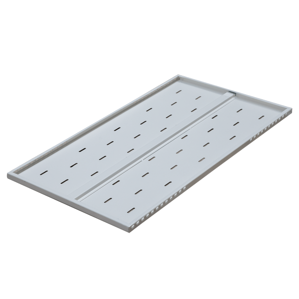 Ảnh chụp chi tiết khay cố định màu trắng tủ rack 1UD1000 Maxtel