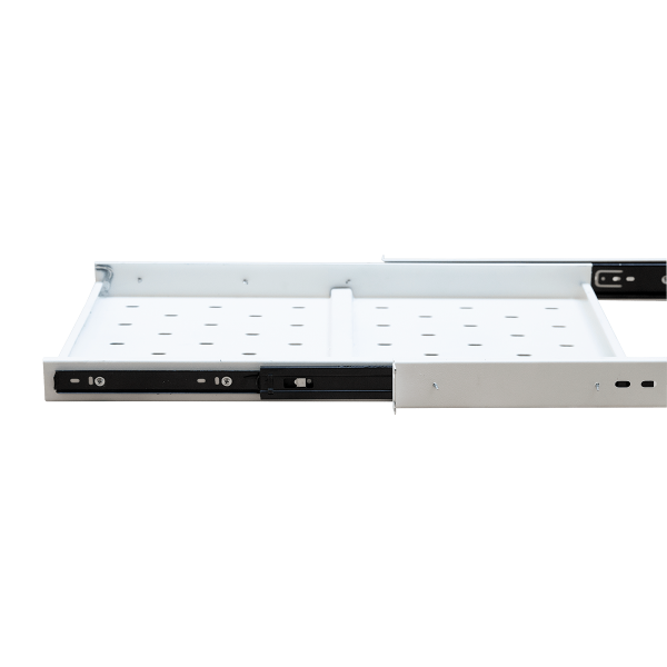 Ảnh chụp chi tiết khay trượt tủ rack 1UD800 Maxtel màu trắng
