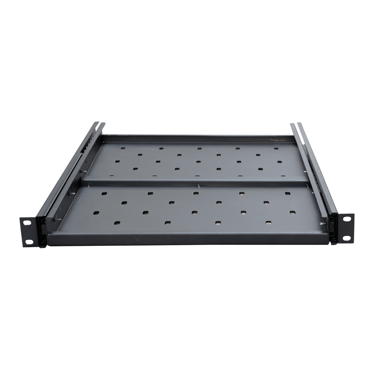 Ảnh chụp chi tiết khay trượt tủ rack 1UD800 Maxtel màu đen