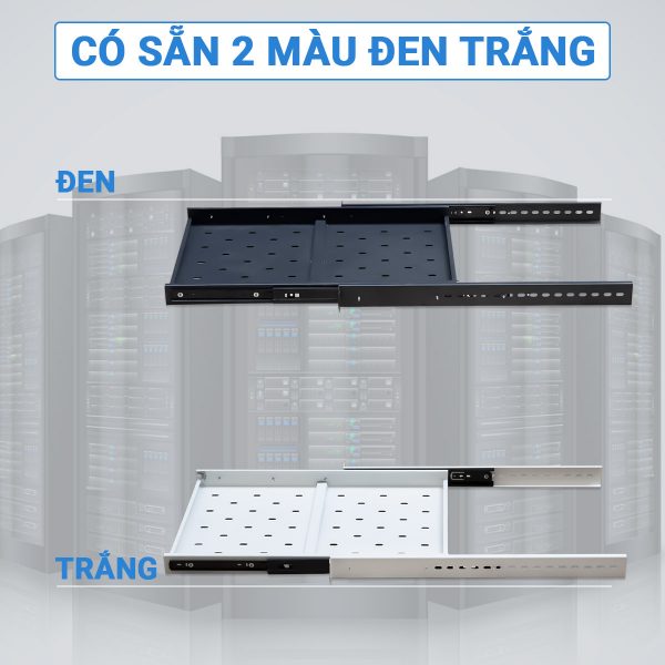 Khay trượt tủ rack 1UD800 đa dạng màu sắc