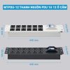 Các kích thước của thanh nguồn PDU 12 ổ Maxtel