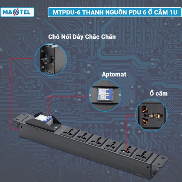 Những ưu điểm nổi bật của thanh nguồn PDU Maxtel 6 ổ cắm