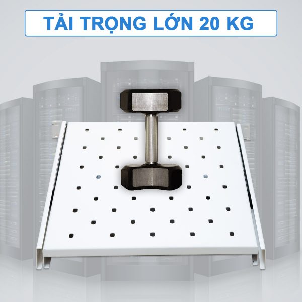 Khay trượt tủ rack 1uD600 có khả năng chịu tải 20kg