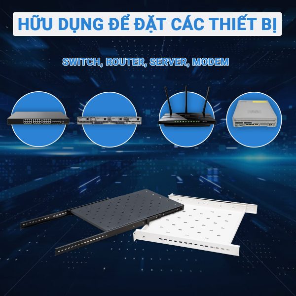 Một số ứng dụng của khay trượt tủ rack 1UD600 Maxtel