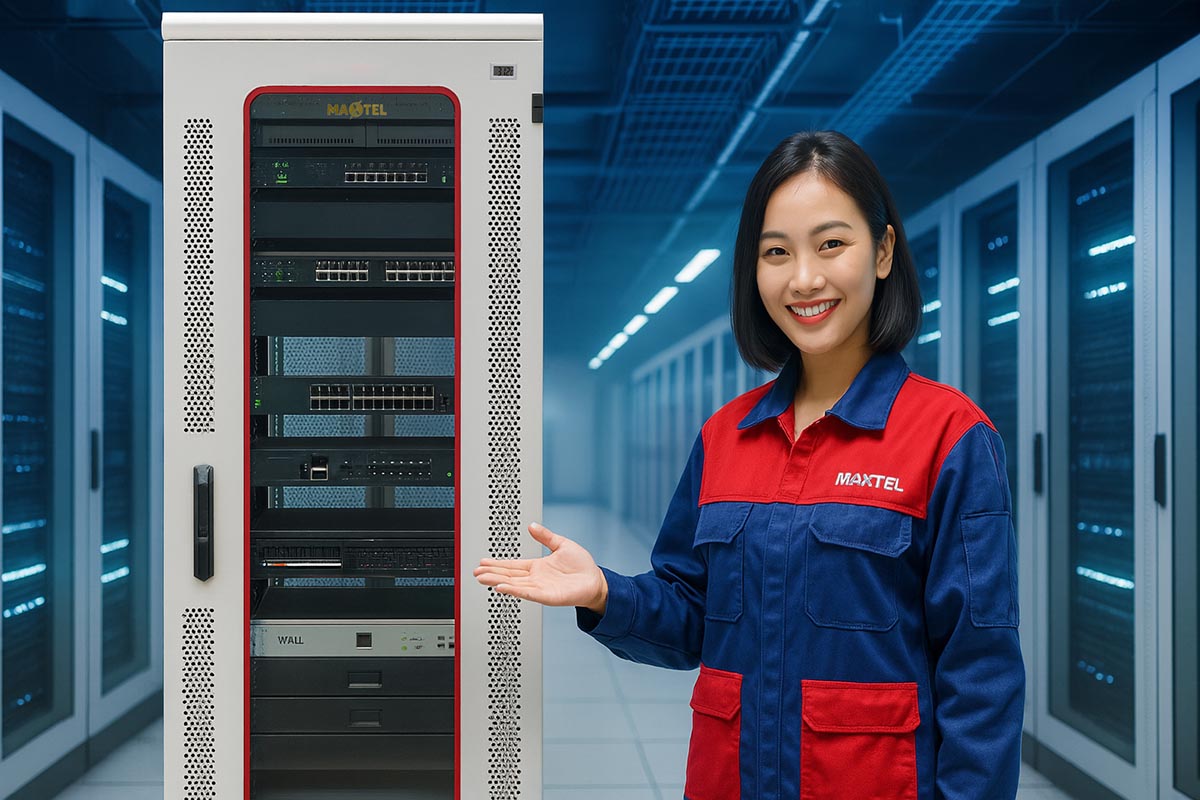 Tủ rack Maxtel được ứng dụng rộng rãi trong các phòng máy chủ